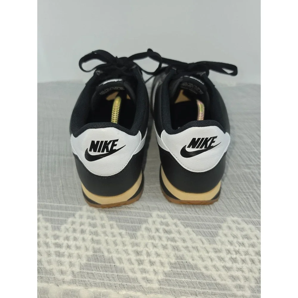 Nike Cortez Mens Black White Gum Light Brown Sneakers DM4044-002 Size 10